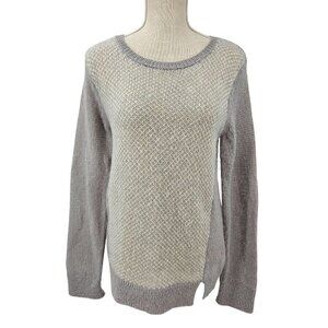 Wooden Ships Mohair Wool Blend Open Knit Sweater Gray Women's M/L Lounge Wear